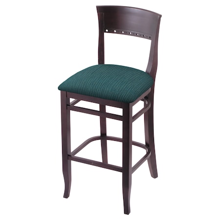 Holland Bar Stool Co 25" Counter Stool, Dark Cherry Finish, Graph Tidal Seat 316025DC022